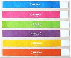 RFID one-off paper wristband tag
